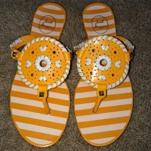 Orange jack Rodgers sandals